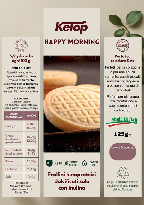 Ketop Happy Morning 125g – Frollini Keto Proteici Low Carb